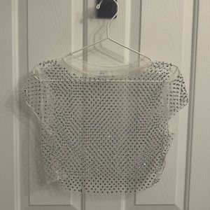 Crystal Encrusted Crop Top